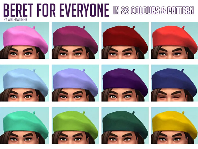 Sims 4 Beret CC For Guys   Girls  All Free    FandomSpot - 94