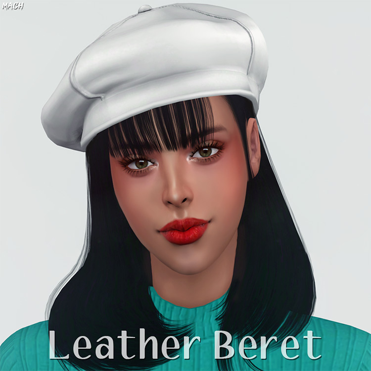 Leather Beret Sims 4 CC
