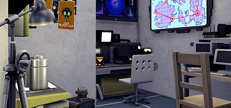Residential Bunker Interior (Operation Room) in TS4