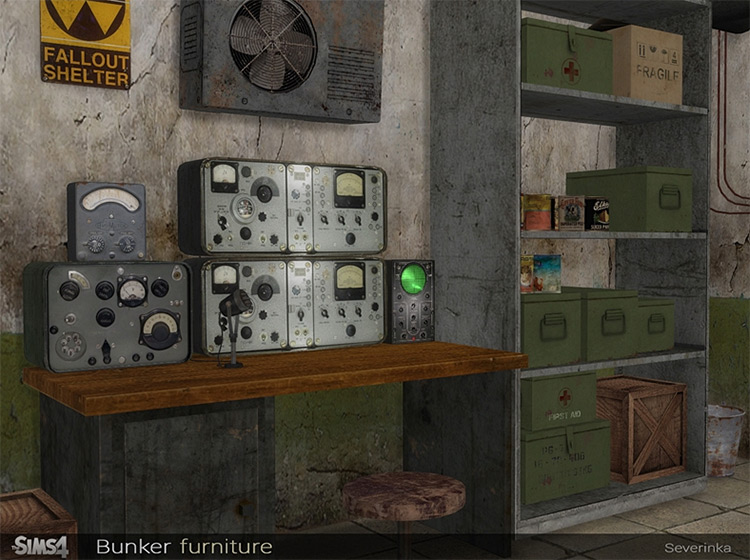 Bunker Furniture Set / Sims 4 CC