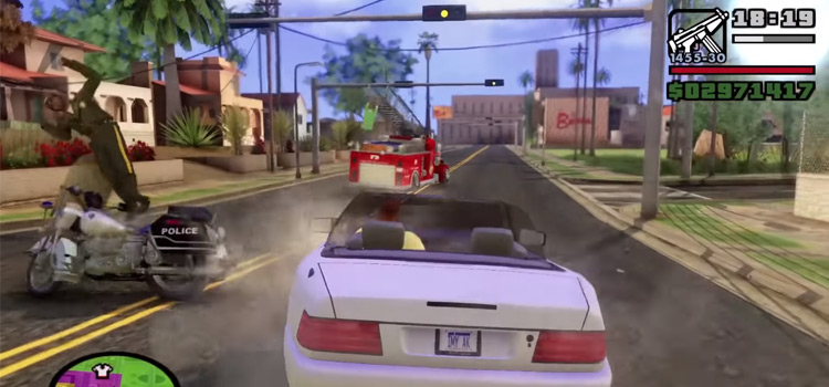 Driving around San Andreas