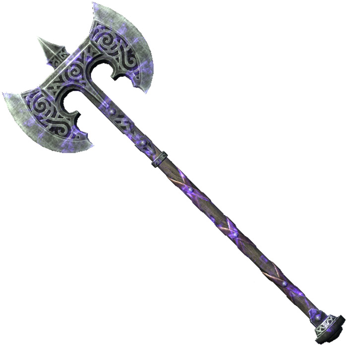 Steel Battleaxe of Fiery Souls