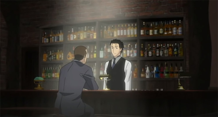 Bartender, cooking themed anime screenshot