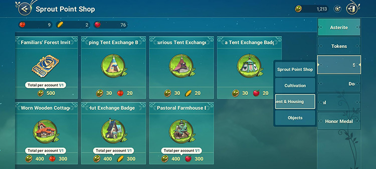 Sprout Point Exchange Shop / Ni no Kuni: Cross Worlds