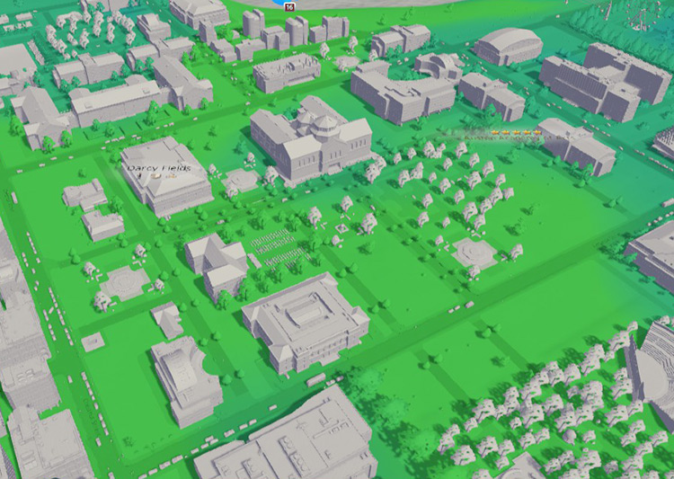 High land value at this liberal arts college campus area. / Cities: Skylines