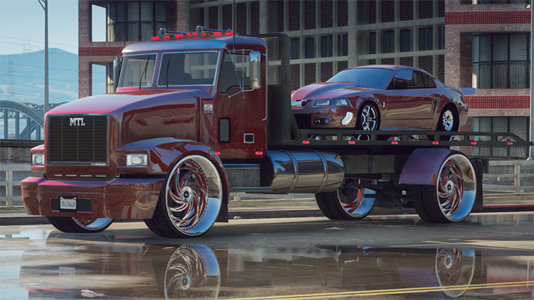 Cooler Flatbed Tow Truck / GTA5 Mod