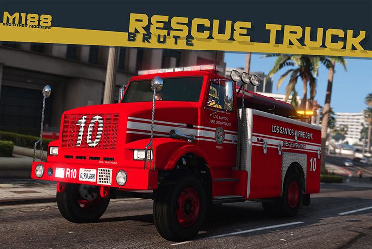 Brute Fire Rescue Truck / GTA5 Mod