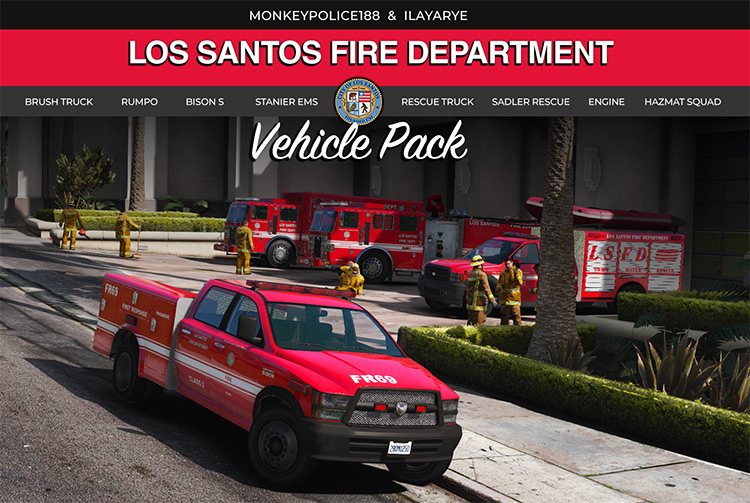 Los Santos Fire Department Vehicle Pack / GTA5 Mod