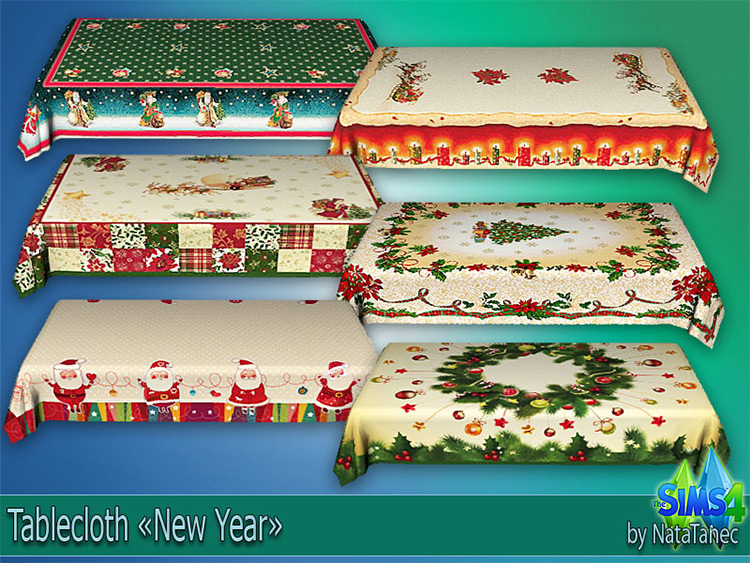 Holiday Tablecloths / Sims 4 CC