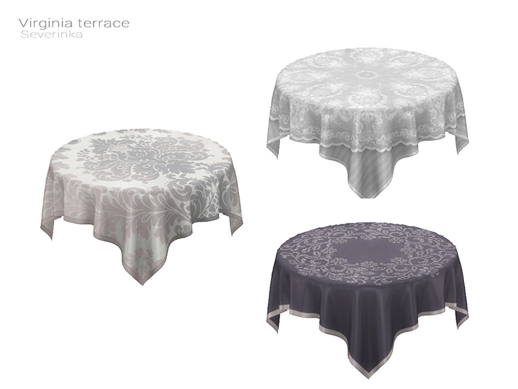 Virginia Terrace Tablecloth / Sims 4 CC