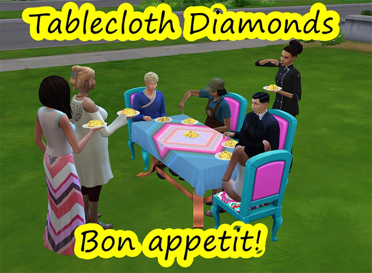 Tablecloth Diamonds / Sims 4 CC