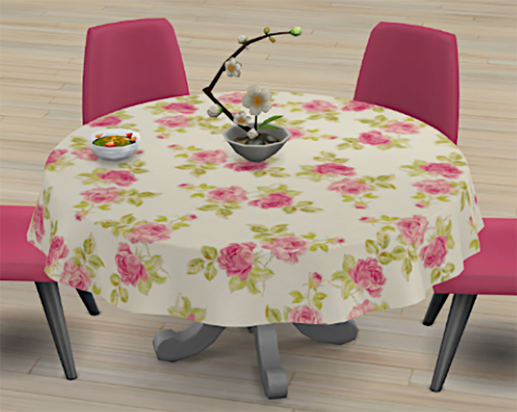 Mary Tablecloth Set / Sims 4 CC