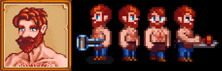 Hairy Clint Redesign / Stardew Valley Mod