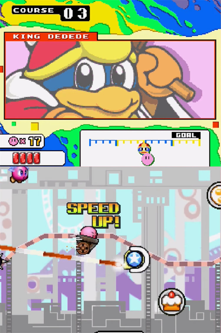 Kirby Canvas Curse (2005) gameplay screenshot