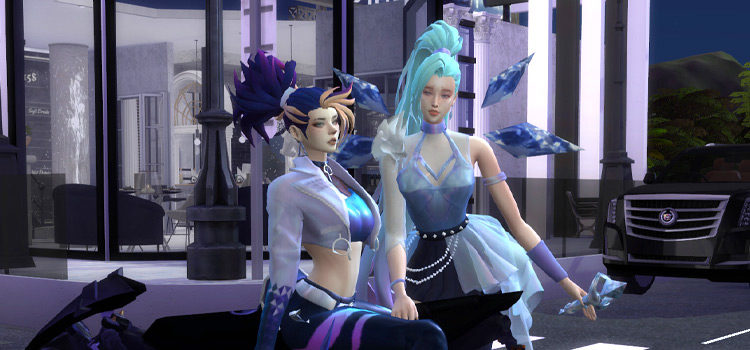 KDA All Out Akalai & Seraphine in TS4