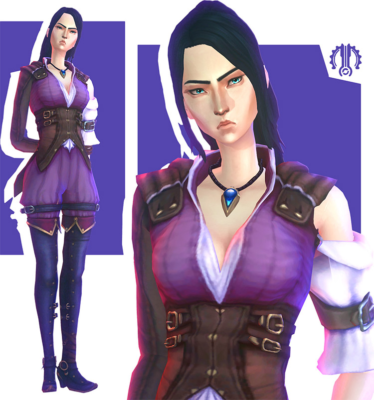 Arcane Caitlyn / Sims 4 CC