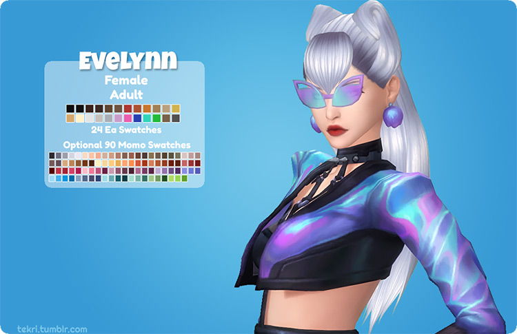 Evelynn (Hair) / Sims 4 CC