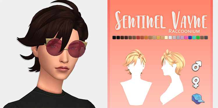 Sentinel Vayne Hair / Sims 4 CC