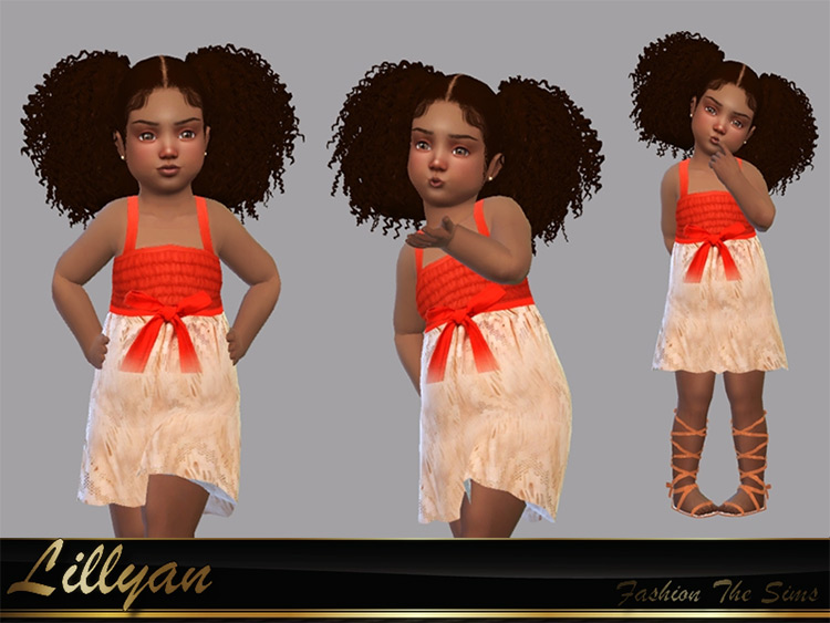 Moana Inspired Dress by LYLLYAN / TS4 CC