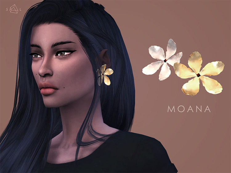 Single Flower Earring – MOANA by SLYD / Sims 4 CC