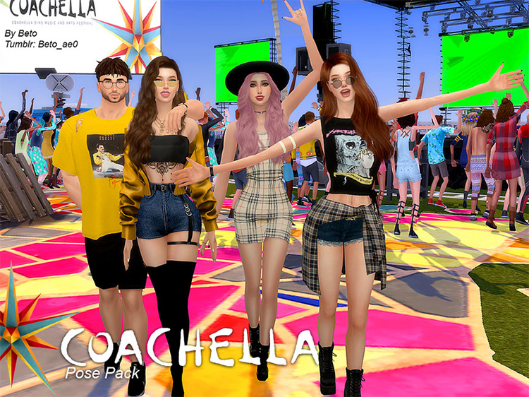 Coachella / Sims 4 Pose Pack