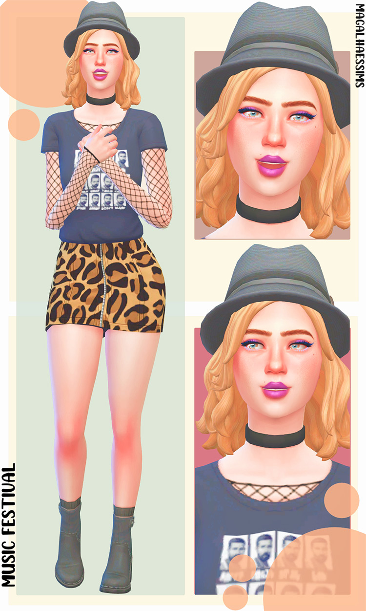 Music Festival Lookbook / Sims 4 CC