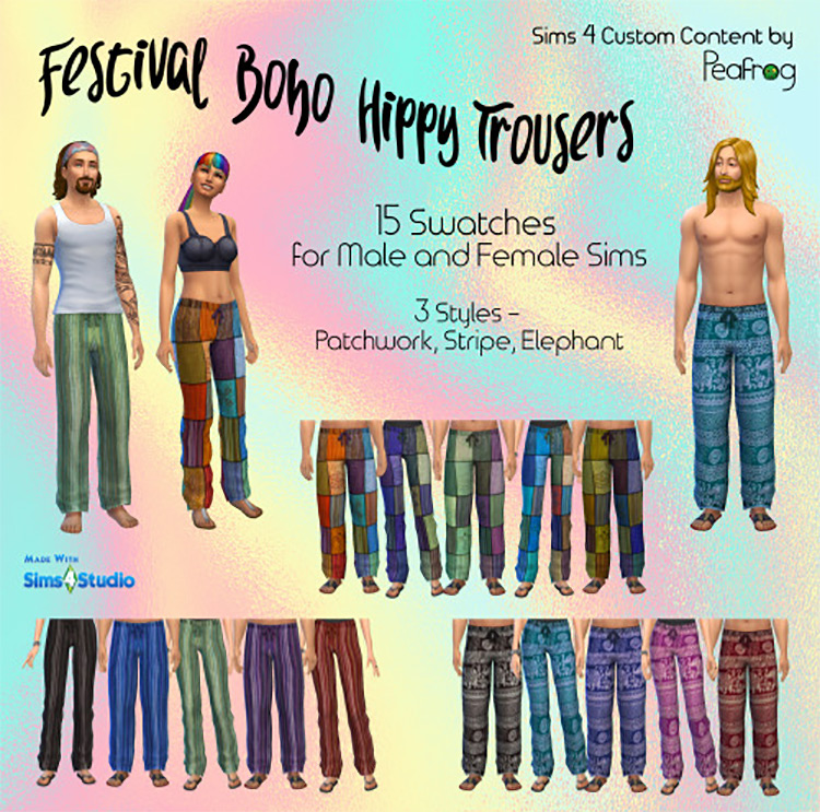 Festival Boho Trousers / Sims 4 CC