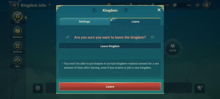 Leave (Text Entered) / Ni no Kuni: Cross Worlds