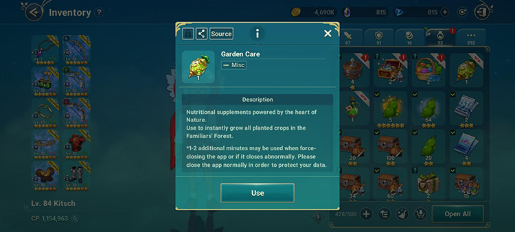 Garden Care (Item Description) / Ni no Kuni: Cross Worlds