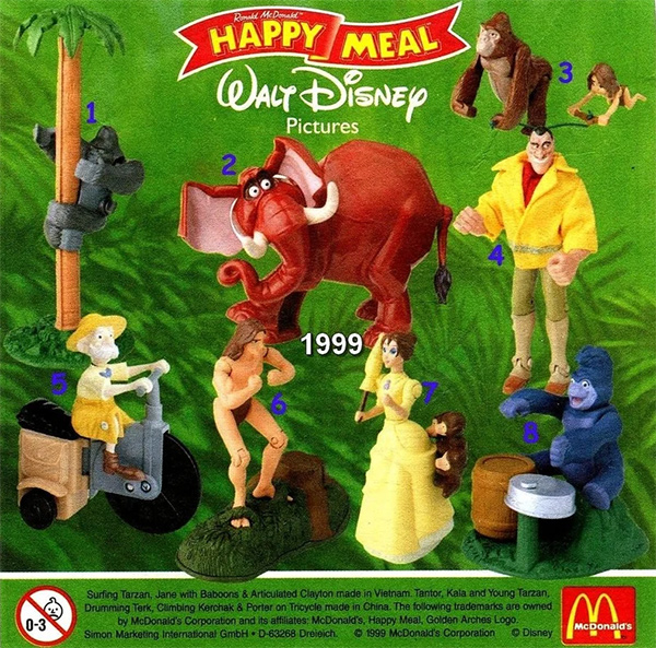 Tarzan Happy Meal McDonalds Toys