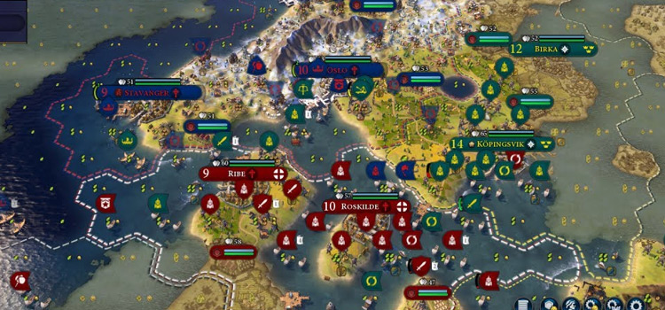 Vikings, Traders, and Raiders! scenario with Deity difficulty / Civilization VI
