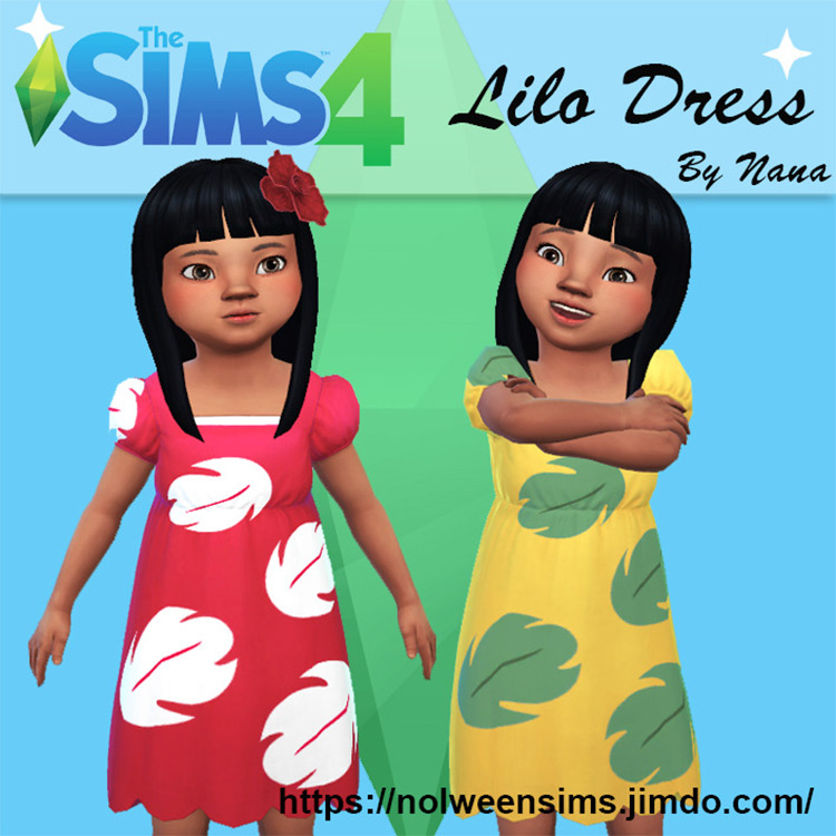 Disney Lilo Dress (Child and Toddler) by NANA / TS4 CC