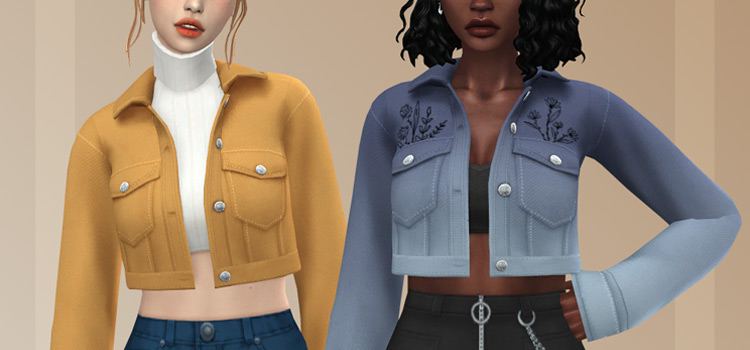 Rebound Denim Jackets (Maxis-Match) TS4 CC