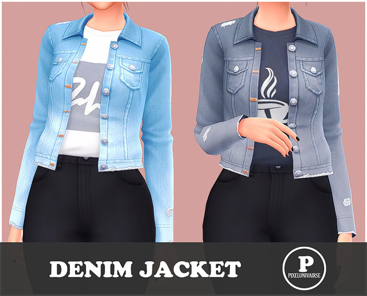 Sims 4 Maxis Match Denim Jacket Maxis Match Simsontherope Denim - Vrogue