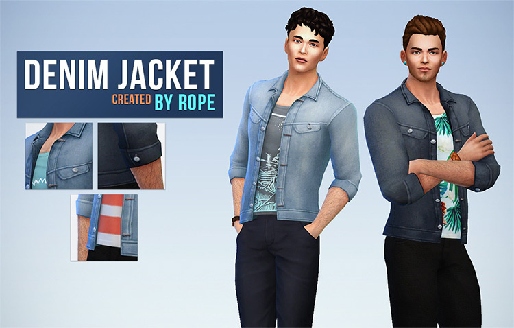 Sims 4 Maxis Match Denim Jacket Cc Guys Girls Fandomspot