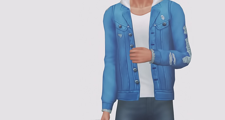 Sims 4 Maxis Match Denim Jacket CC  Guys   Girls    - 86