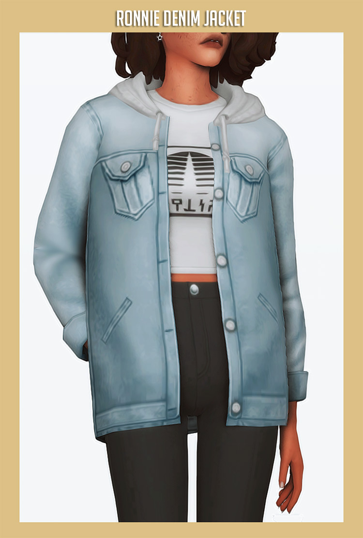 Sims 4 Maxis Match Denim Jacket CC  Guys   Girls    - 90