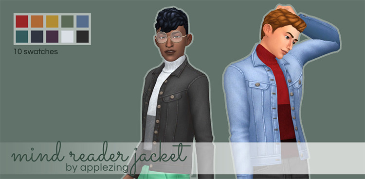 Sims 4 Maxis Match Denim Jacket CC  Guys   Girls    - 15