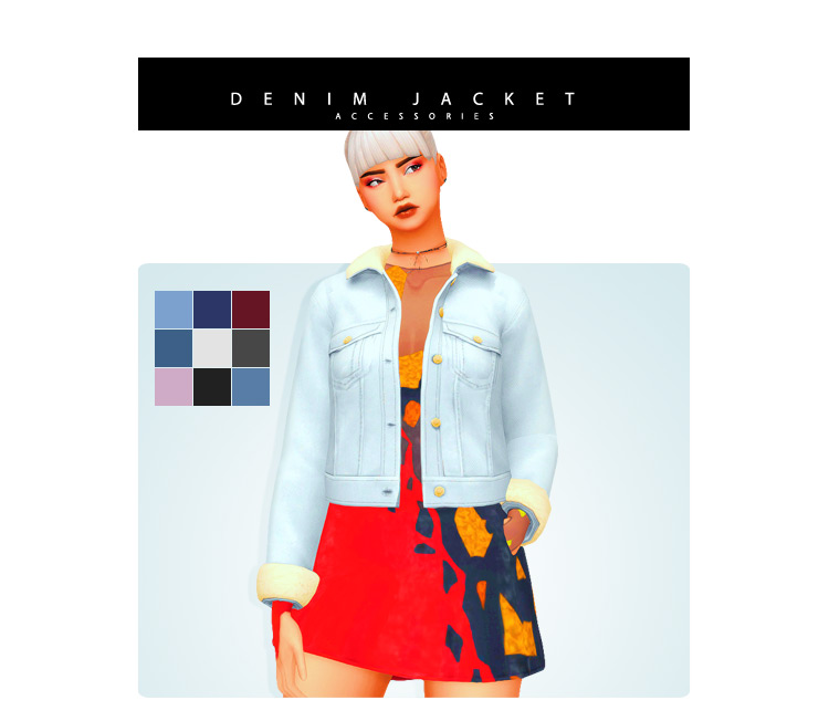 Sims 4 Maxis Match Denim Jacket CC  Guys   Girls    - 26