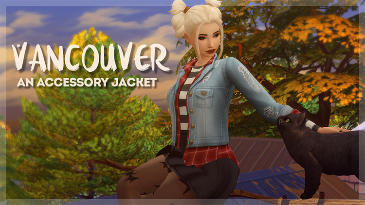 Vancouver Female Denim Jacket by Simblob / Sims 4 CC