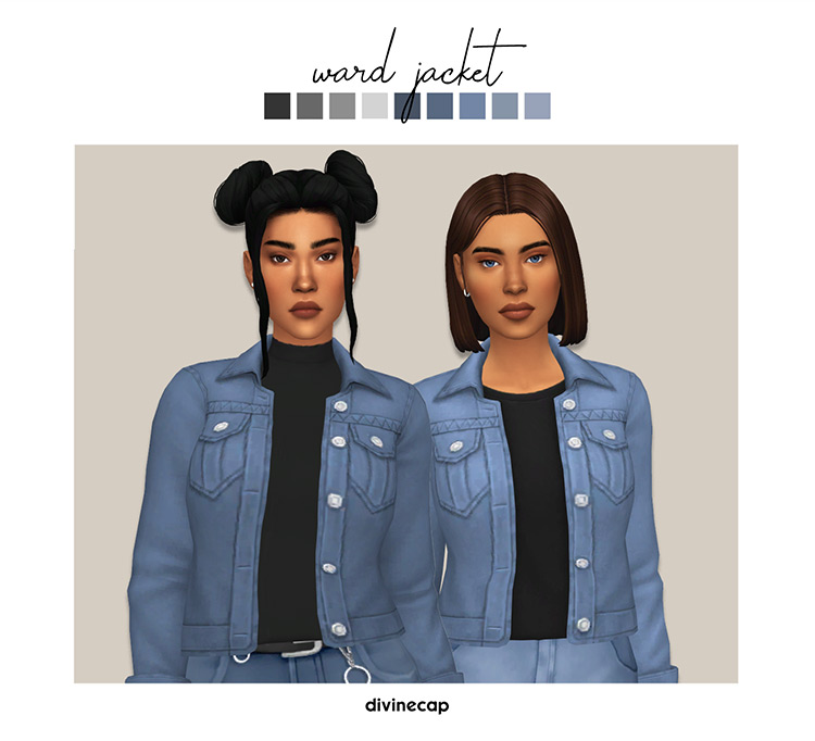 Sims 4 Maxis Match Denim Jacket CC  Guys   Girls    - 76