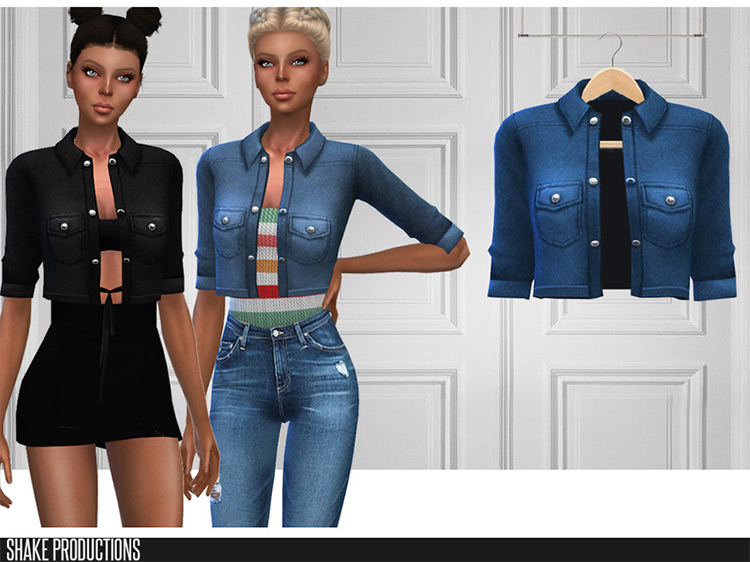 Sims 4 Maxis Match Denim Jacket CC  Guys   Girls    FandomSpot - 79