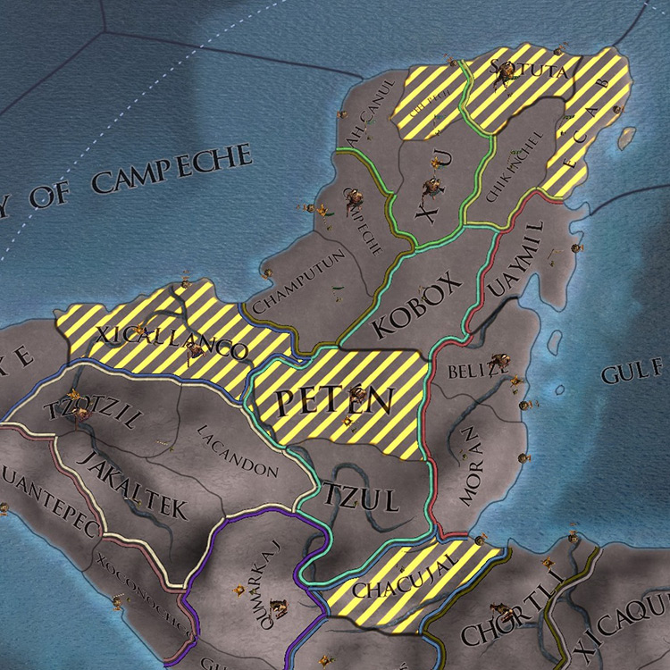 The Provinces Required for Forming Maya / EU4