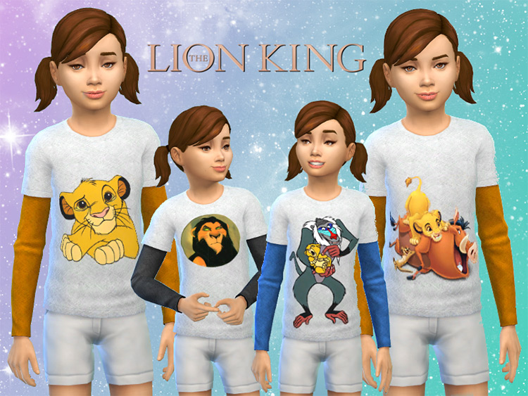 Kids’ Lion King Tops by fornoraisin / TS4 CC