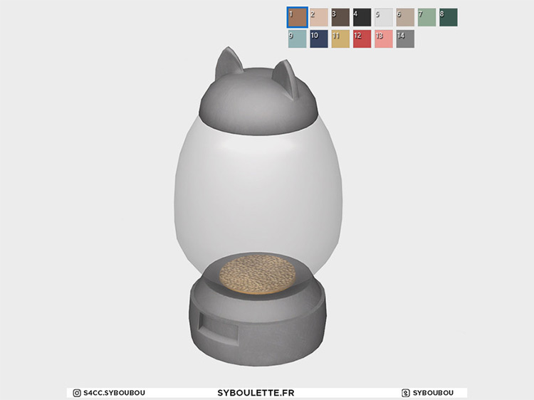 Meow & Woof – Cat Food Dispenser by Syboubou / Sims 4 CC