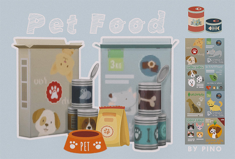 Décor Pet Food by pinofurude / Sims 4 CC