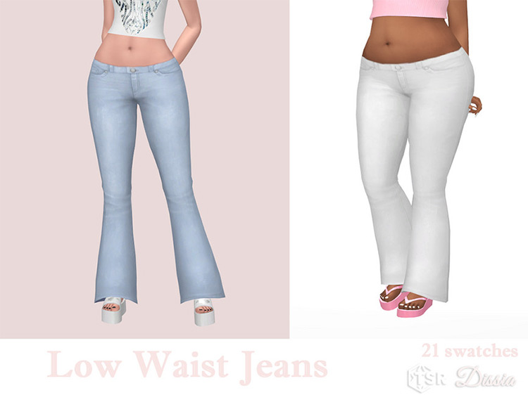 Sims 4 Low Rise Jeans CC (Maxis Match + Alpha) – FandomSpot