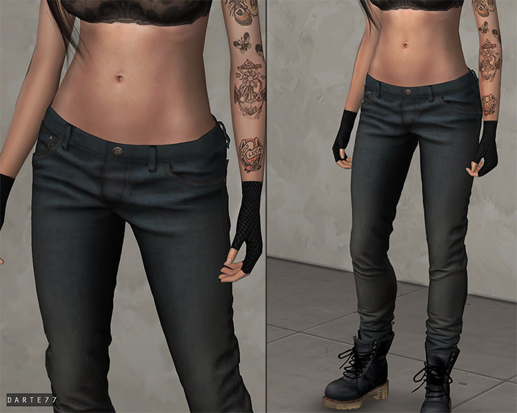 Sims 4 Low Rise Jeans CC  Maxis Match   Alpha    FandomSpot - 81