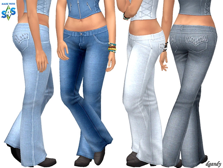 Female 2000s-style Female Jeans 20200512 by dgandy / Sims 4 CC