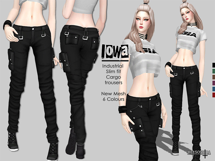 IOWA – Slim Fit Trousers by Helsoseira / TS4 CC